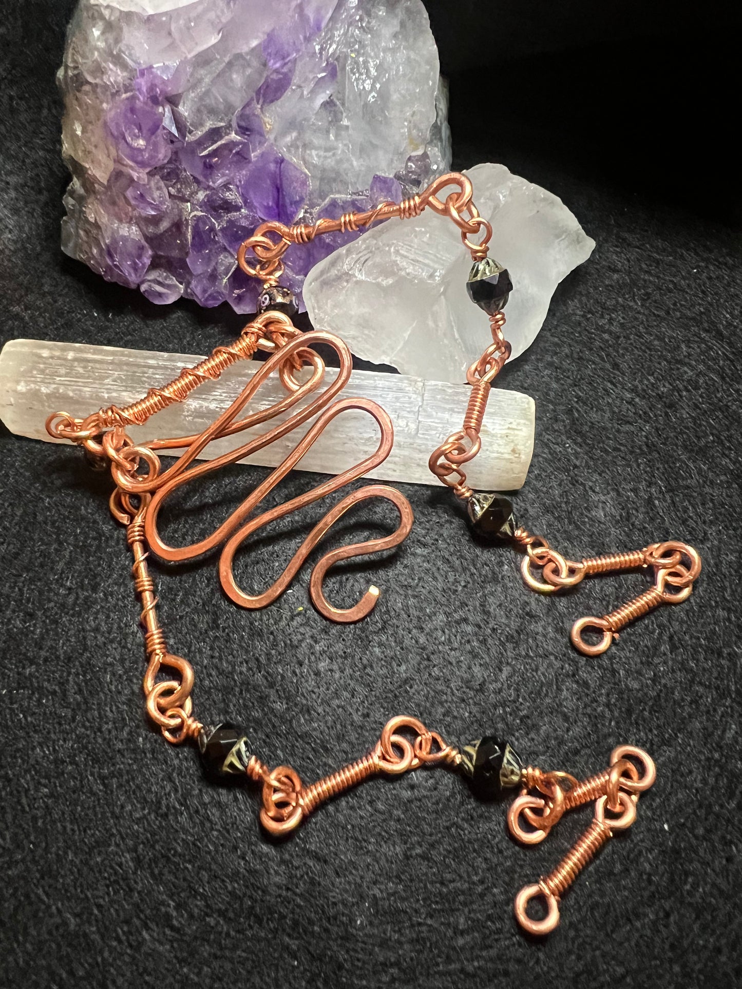 Pure Copper and Glass bead Component Necklace