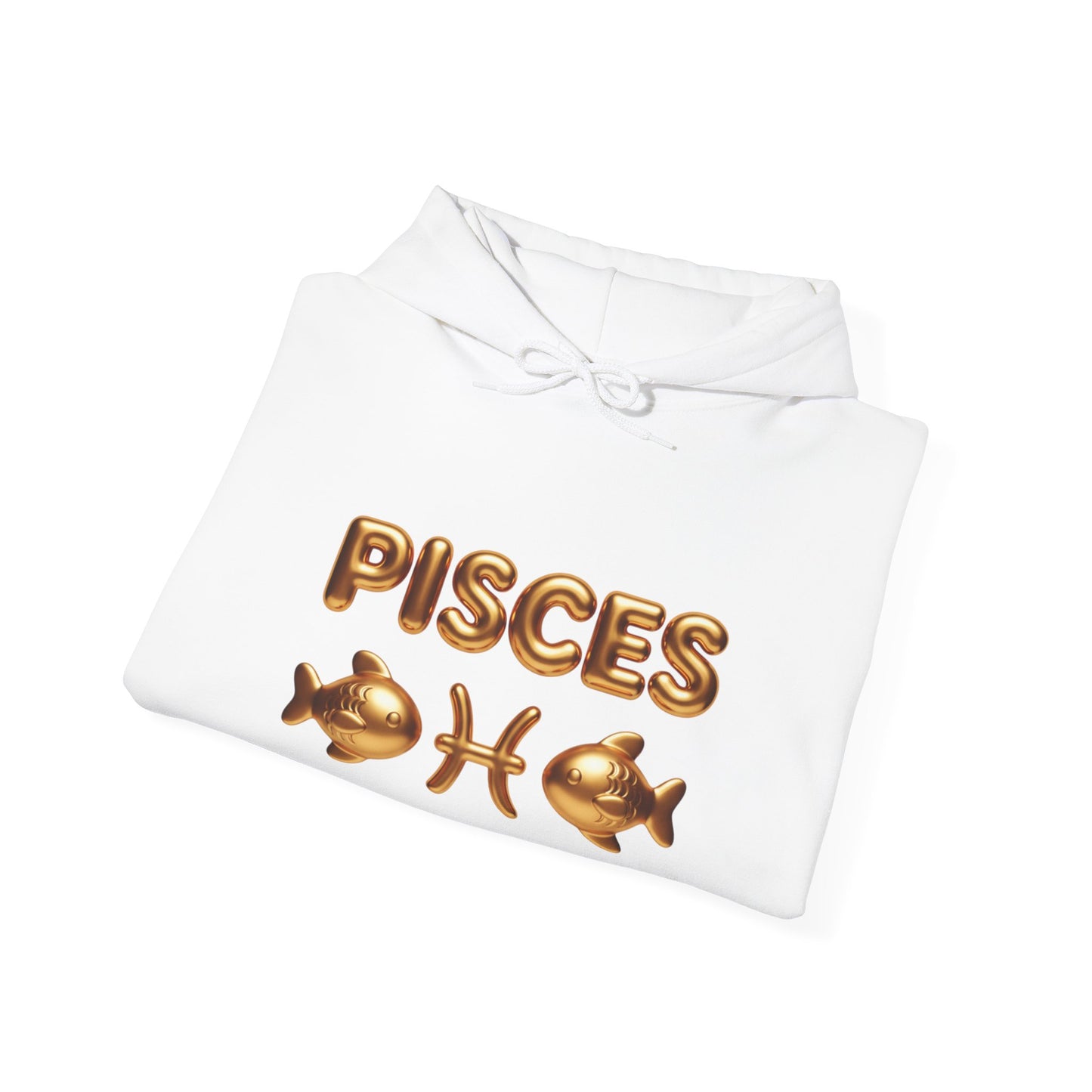 Pisces Zodiac Hoodie — Gold Astrological Sign Sweatshirt