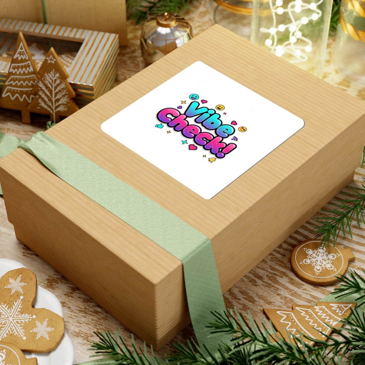 Vibe Check! Kiss-Cut Stickers | Gen-Z Slang, Bold Meme Aesthetic