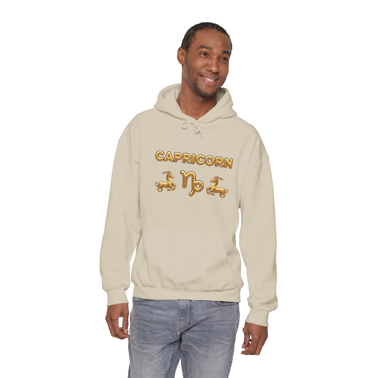 Capricorn Gold Zodiac Hoodie — Astrological Horoscope Sweatshirt