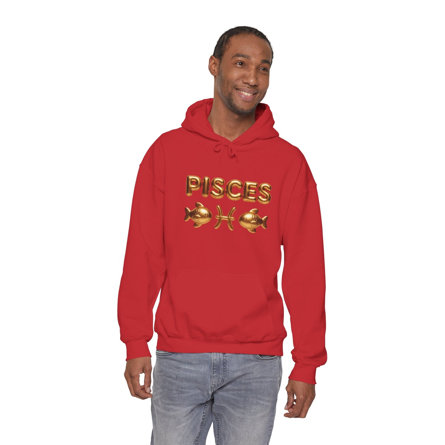 Pisces Zodiac Hoodie — Gold Astrological Sign Sweatshirt