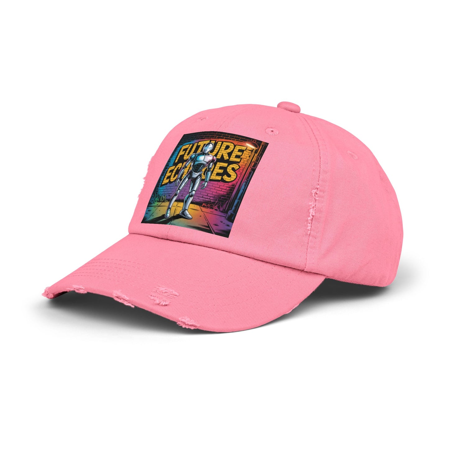 Unisex Distressed Cap Featuring 'Future Echoes'