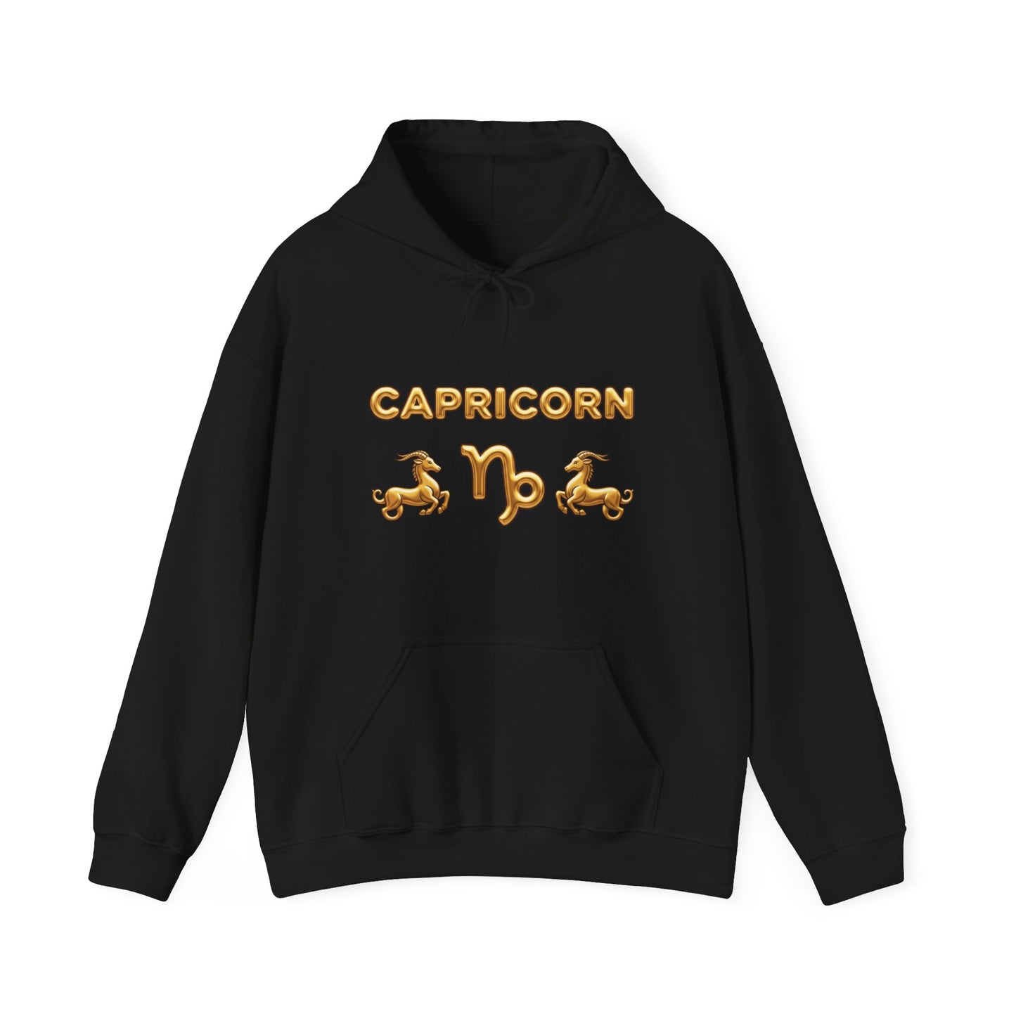 Capricorn Gold Zodiac Hoodie — Astrological Horoscope Sweatshirt
