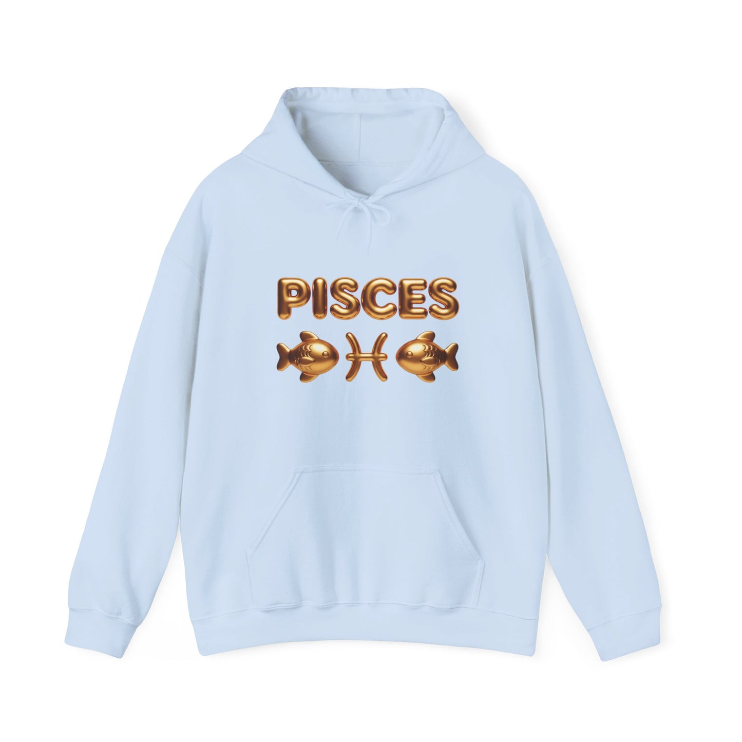 Pisces Zodiac Hoodie — Gold Astrological Sign Sweatshirt