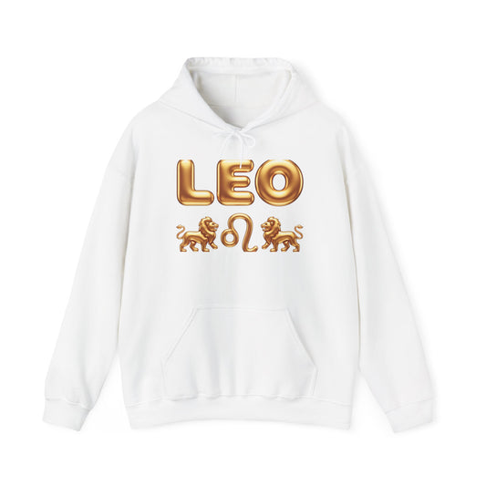 Leo Zodiac Hoodie — Gold Lion Astrology Sweatshirt (Leo Symbol)