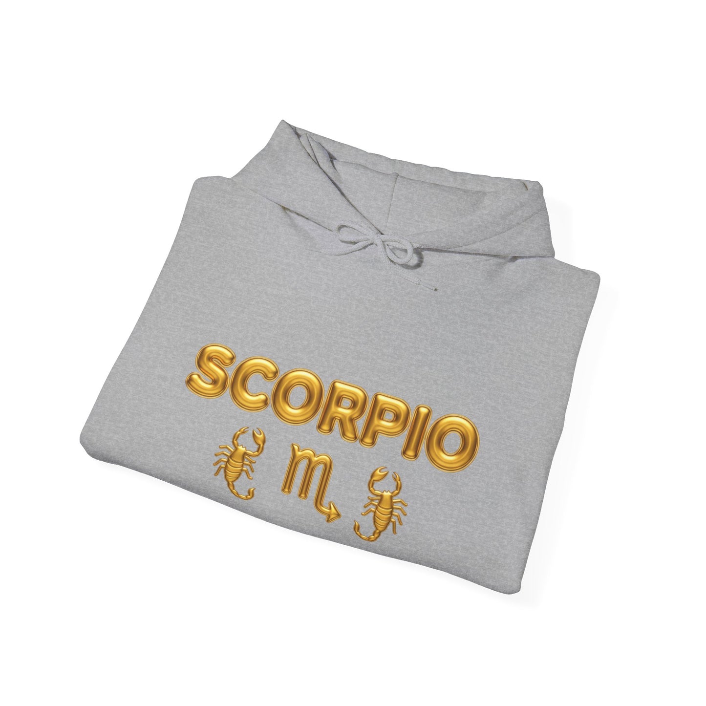 Scorpio Zodiac Hoodie – Gold Scorpion Astrology Sweatshirt (Back Zodiac Chart)