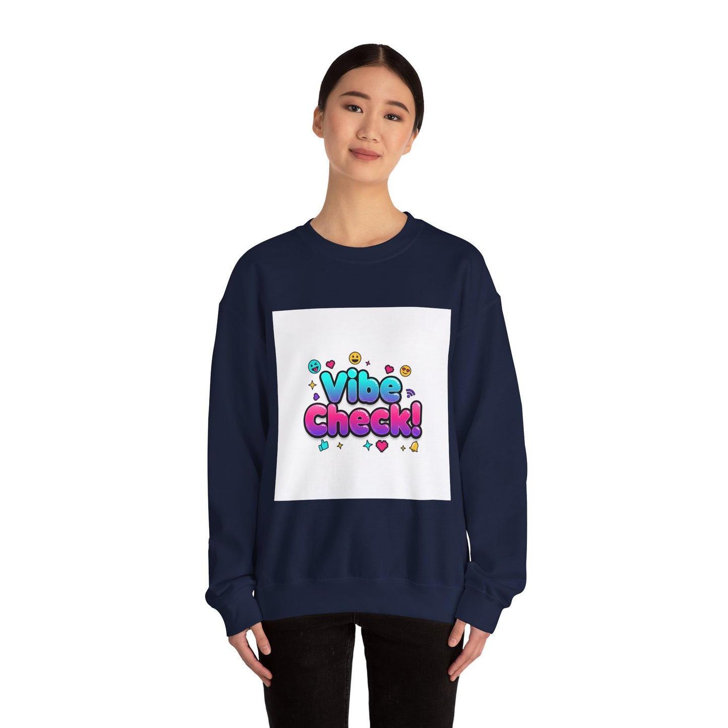 Vibe Check! Crewneck Sweatshirt | Gen-Z Slang, Meme Typography