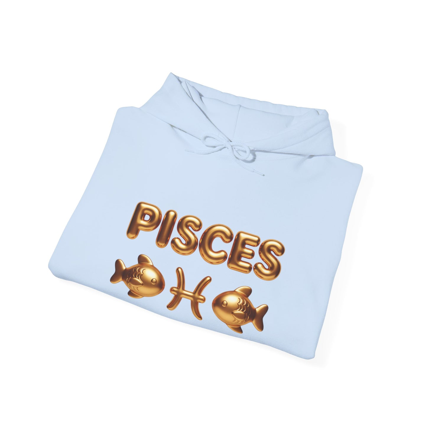 Pisces Zodiac Hoodie — Gold Astrological Sign Sweatshirt