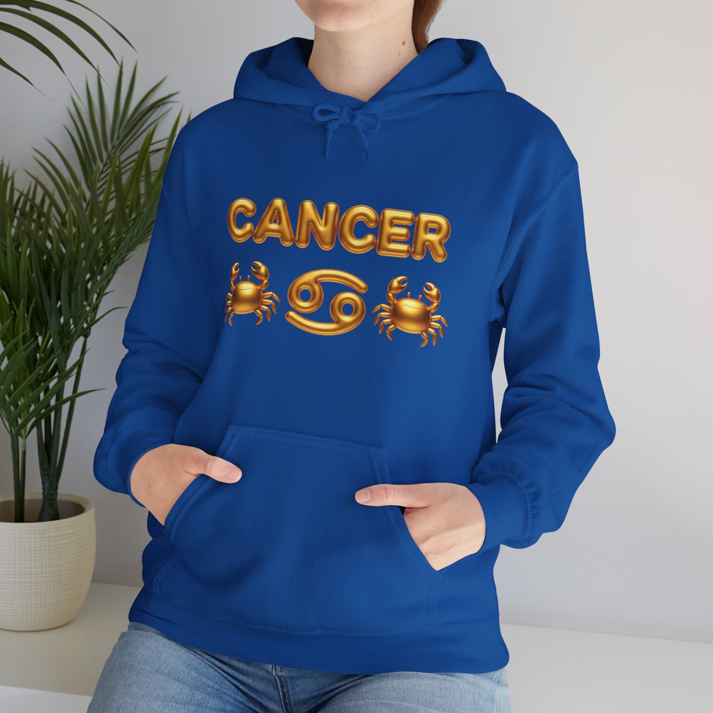 Cancer Zodiac Hoodie — Gold Crab Astrology Sweatshirt