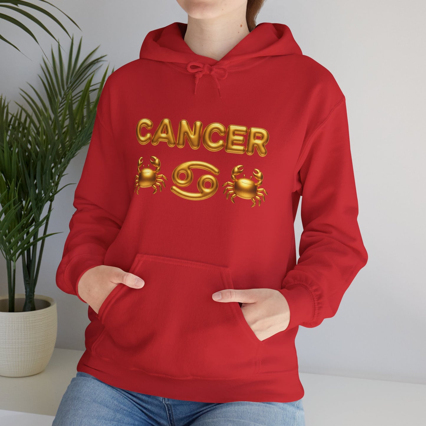 Cancer Zodiac Hoodie — Gold Crab Astrology Sweatshirt