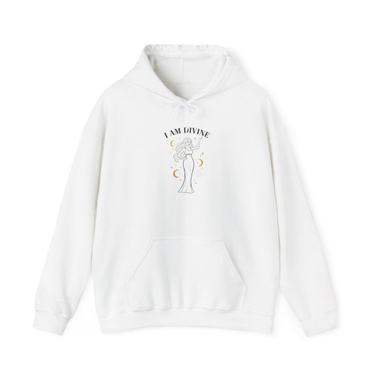 I Am Divine Hoodie | goddess manifest, mythic empowerment