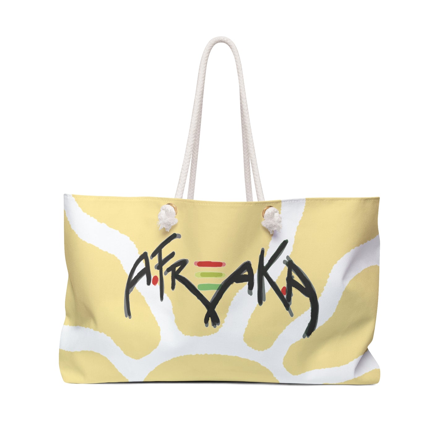 A.F.R.E.A.K.A Logo Sunburst Weekender Bag-WHITE