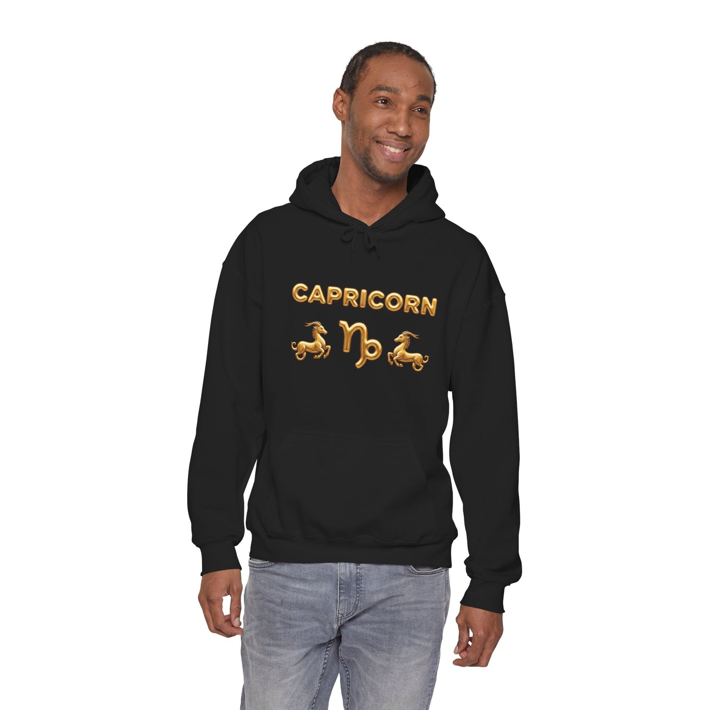 Capricorn Gold Zodiac Hoodie — Astrological Horoscope Sweatshirt