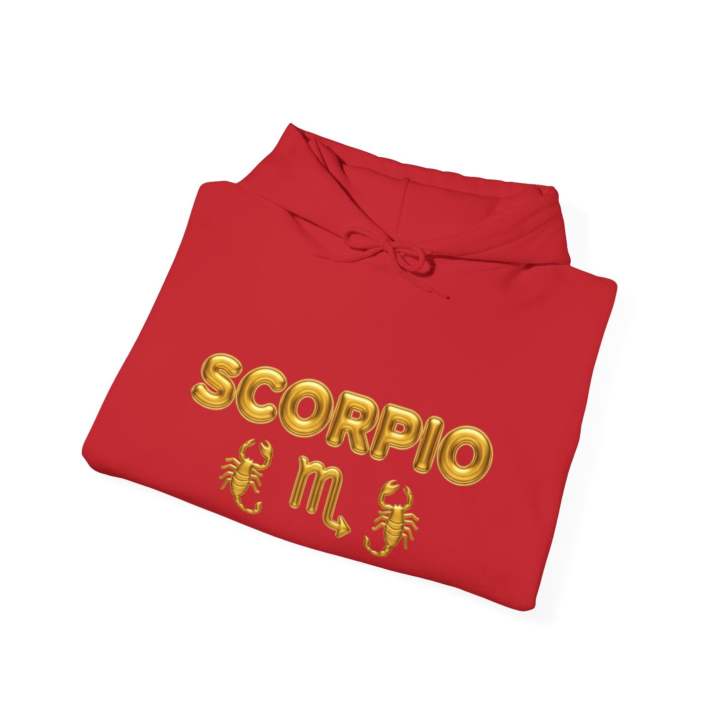 Scorpio Zodiac Hoodie – Gold Scorpion Astrology Sweatshirt (Back Zodiac Chart)