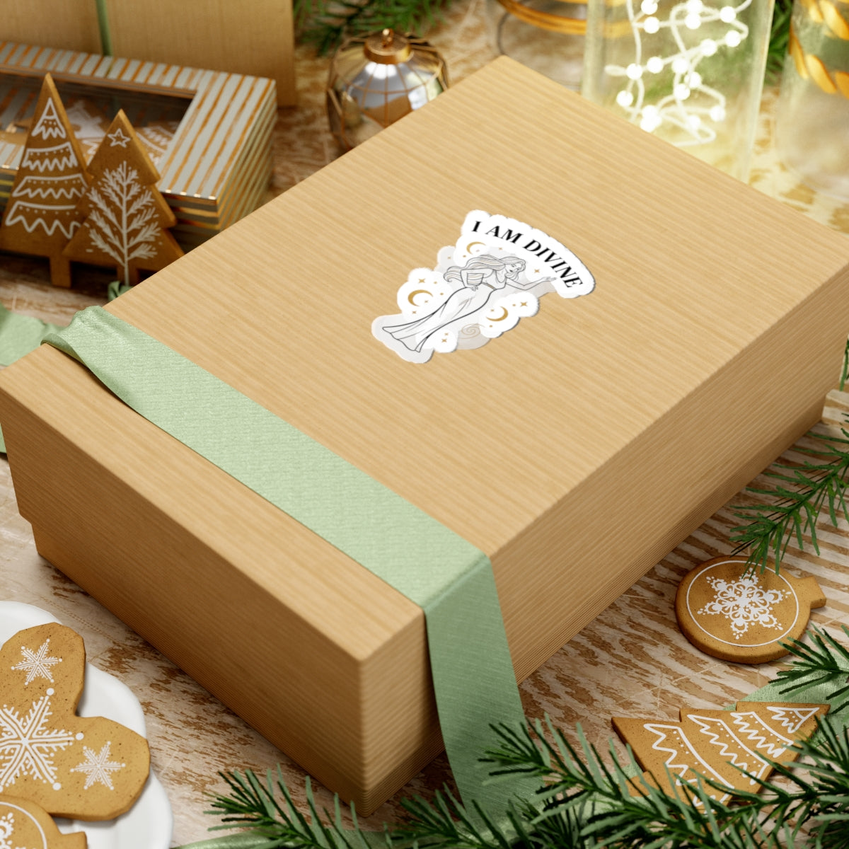 I Am Divine Sticker | goddess manifest, feminine empowerment