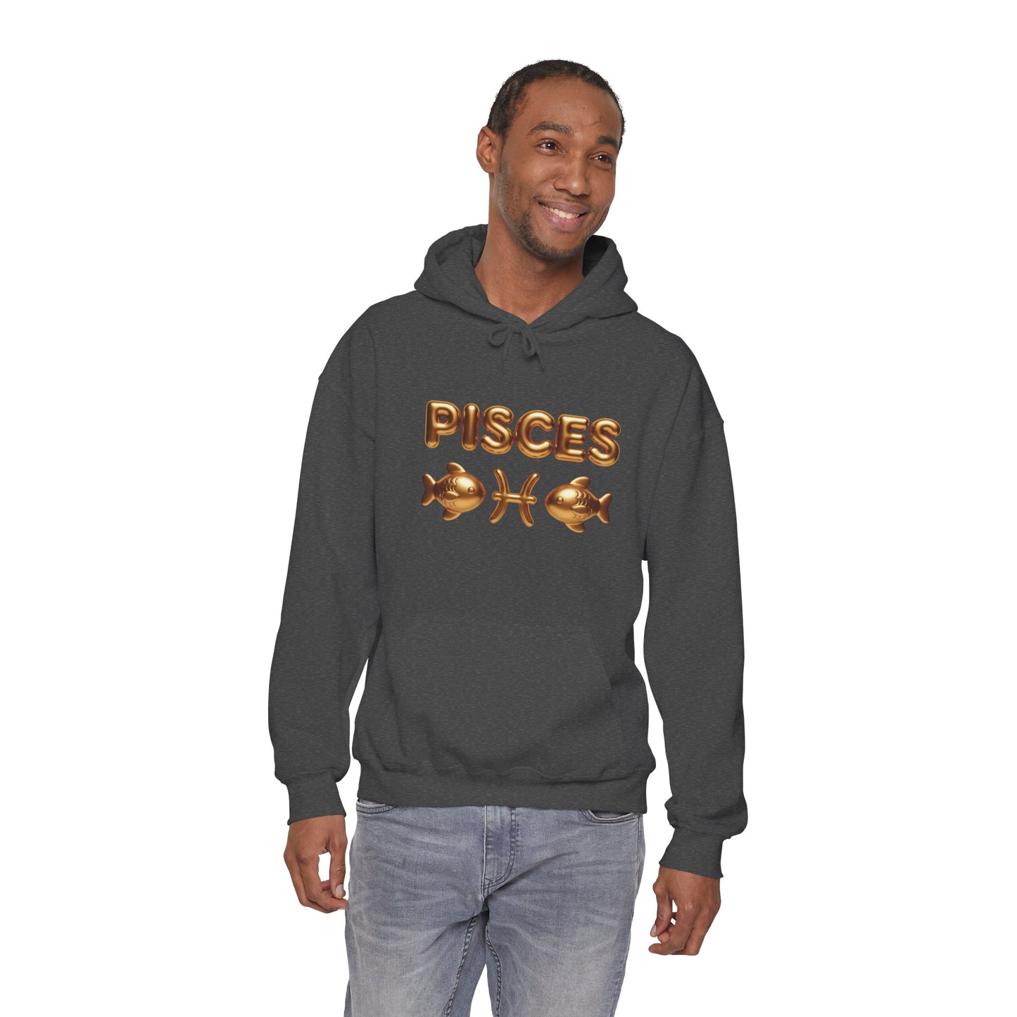 Pisces Zodiac Hoodie — Gold Astrological Sign Sweatshirt