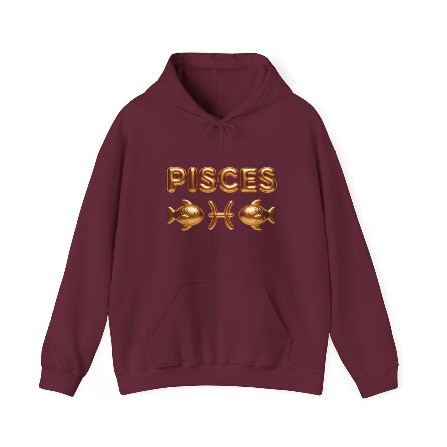 Pisces Zodiac Hoodie — Gold Astrological Sign Sweatshirt