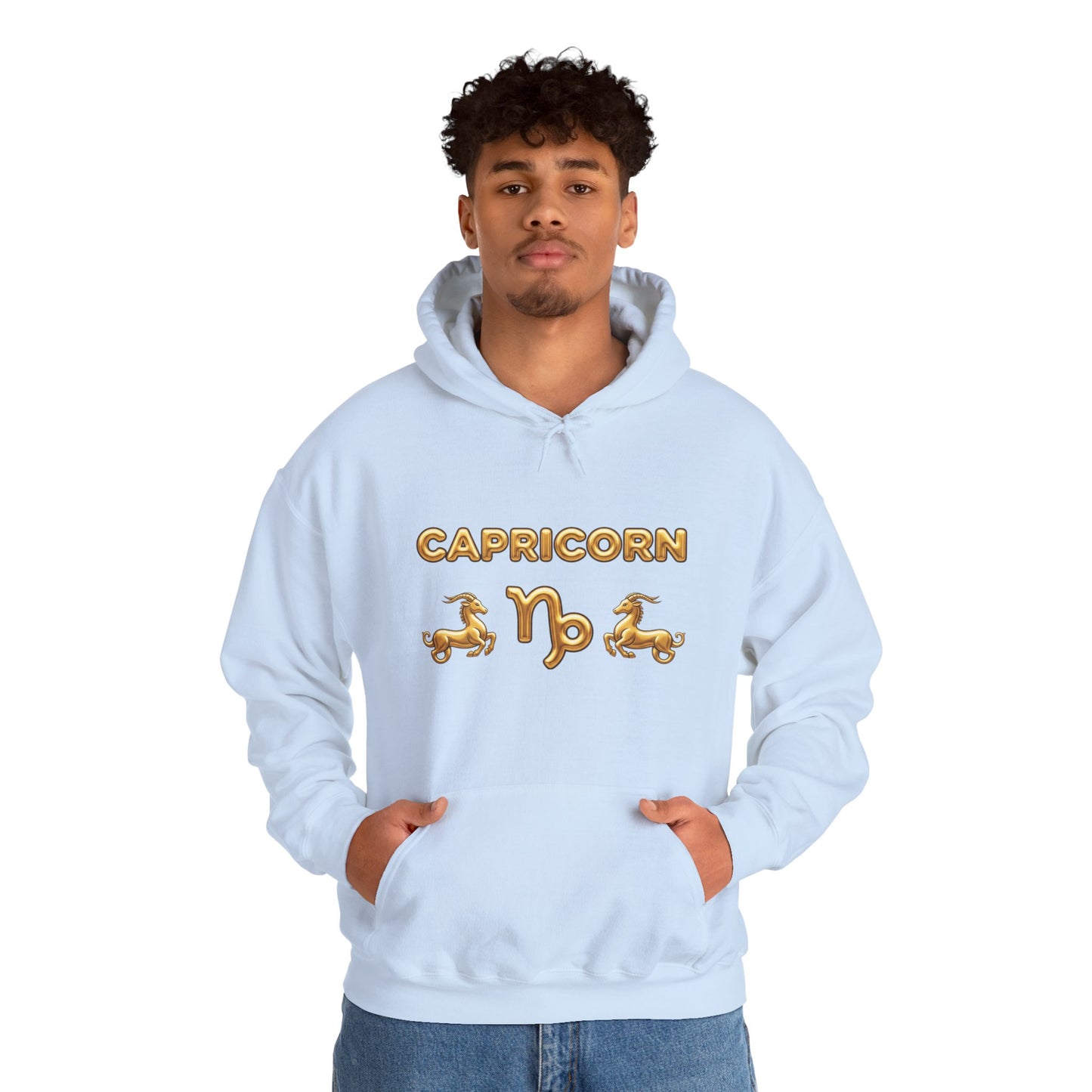 Capricorn Gold Zodiac Hoodie — Astrological Horoscope Sweatshirt