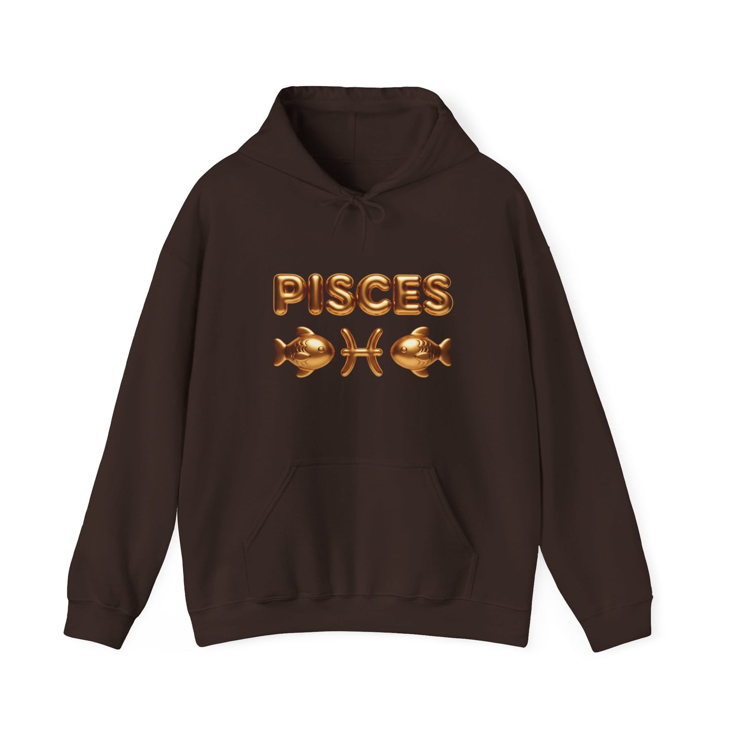 Pisces Zodiac Hoodie — Gold Astrological Sign Sweatshirt