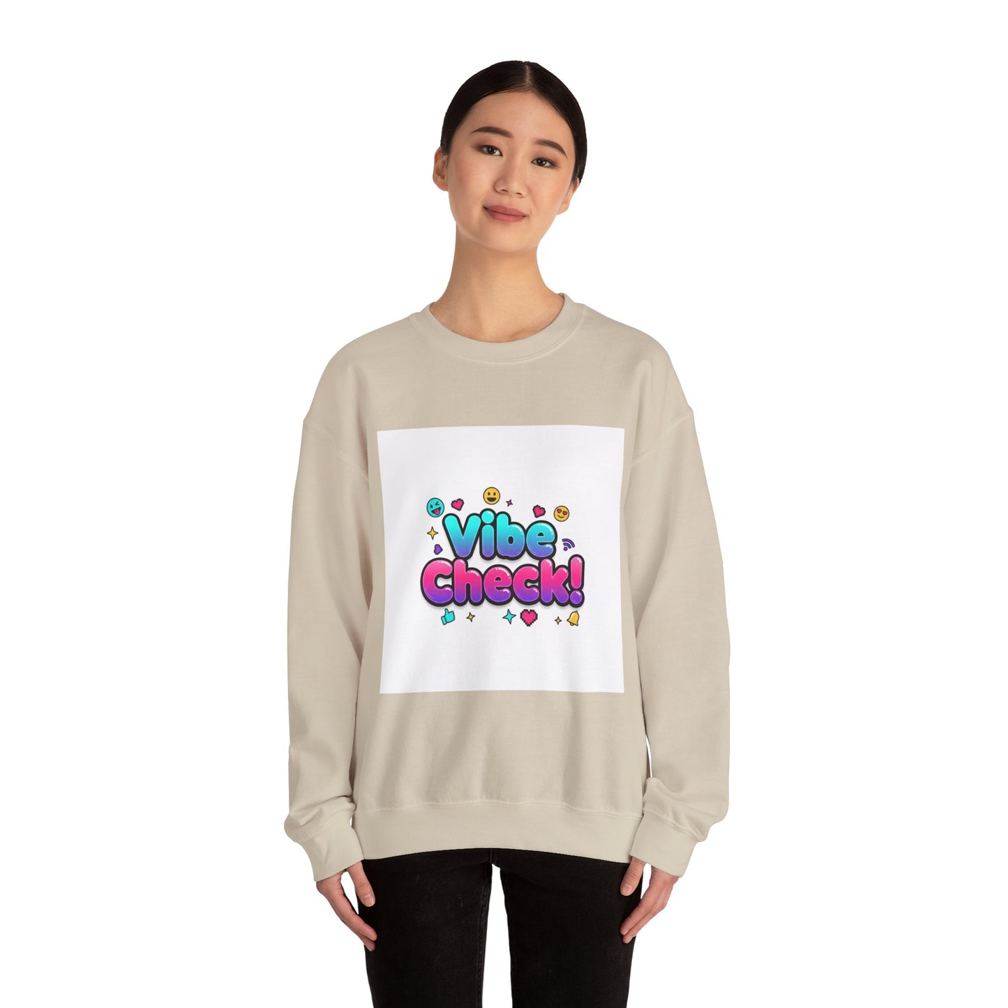 Vibe Check! Crewneck Sweatshirt | Gen-Z Slang, Meme Typography