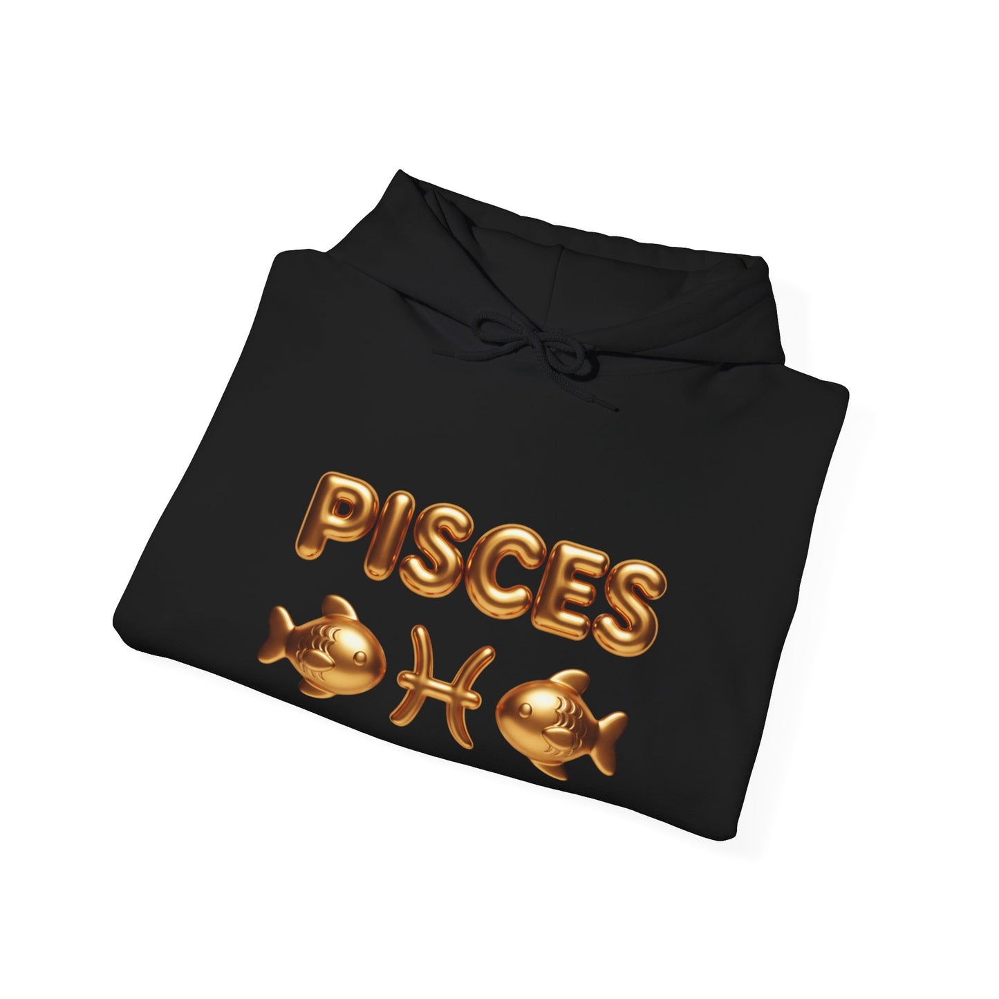 Pisces Zodiac Hoodie — Gold Astrological Sign Sweatshirt