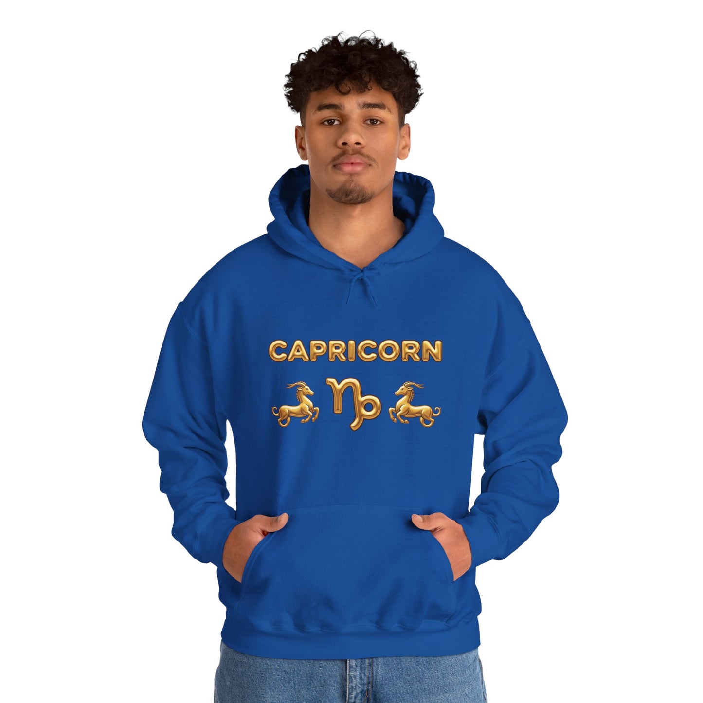 Capricorn Gold Zodiac Hoodie — Astrological Horoscope Sweatshirt