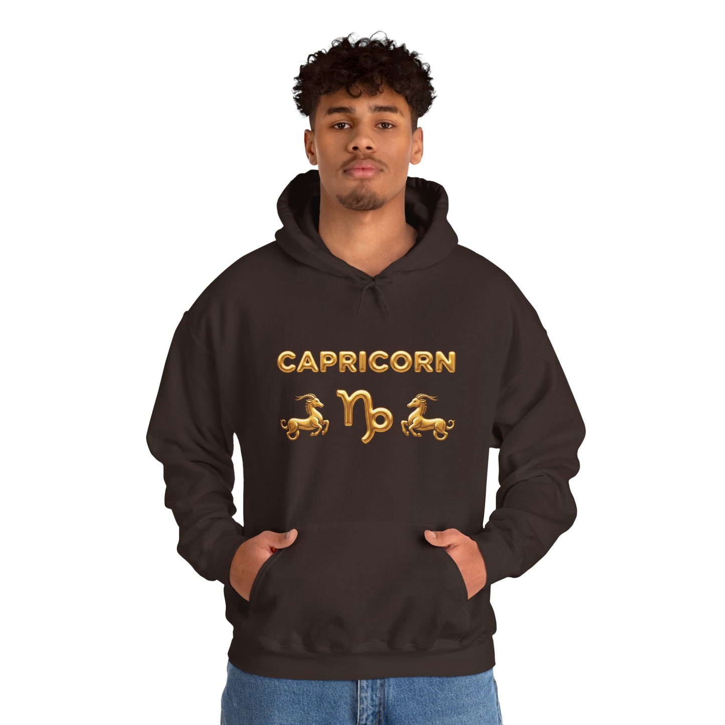 Capricorn Gold Zodiac Hoodie — Astrological Horoscope Sweatshirt