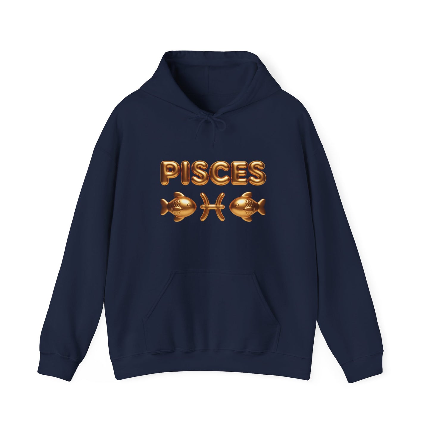 Pisces Zodiac Hoodie — Gold Astrological Sign Sweatshirt