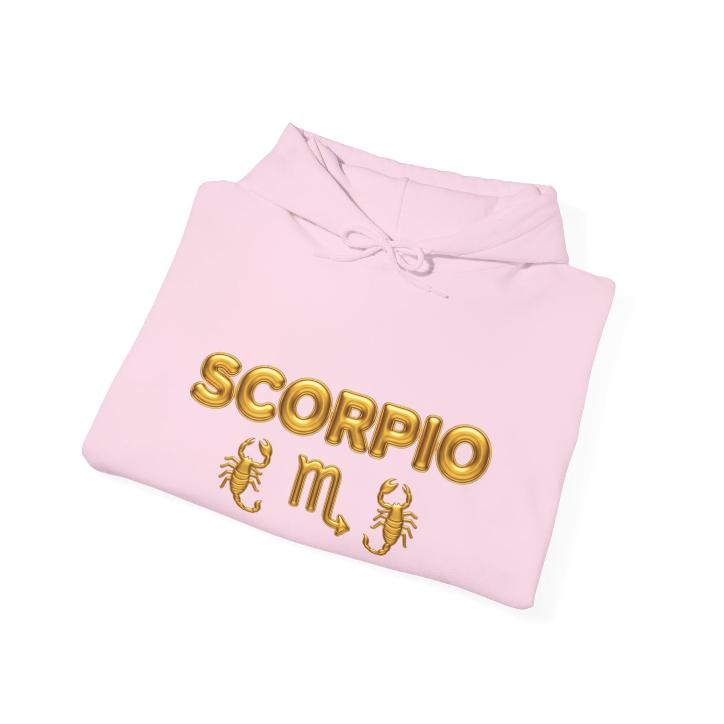 Scorpio Zodiac Hoodie – Gold Scorpion Astrology Sweatshirt (Back Zodiac Chart)