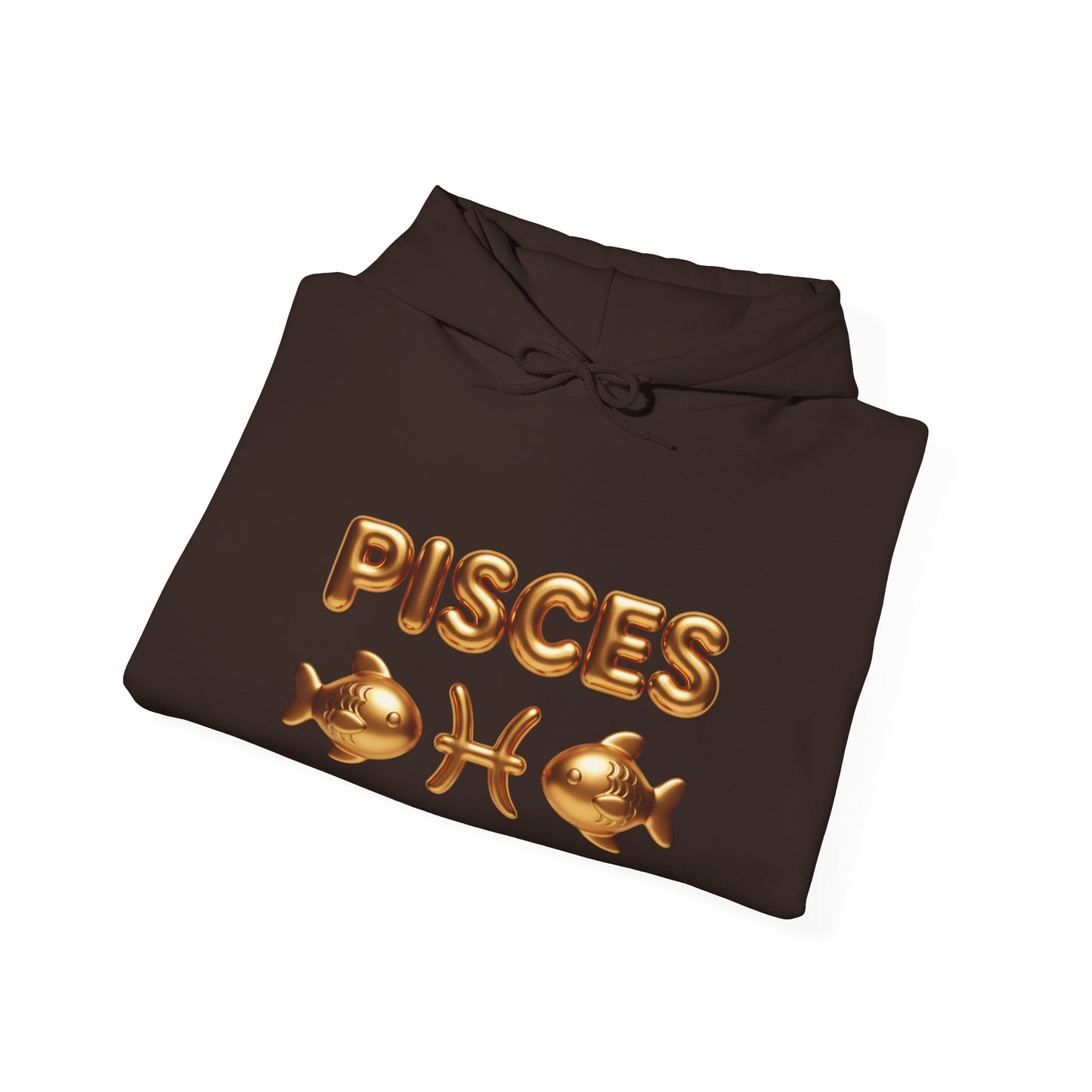 Pisces Zodiac Hoodie — Gold Astrological Sign Sweatshirt