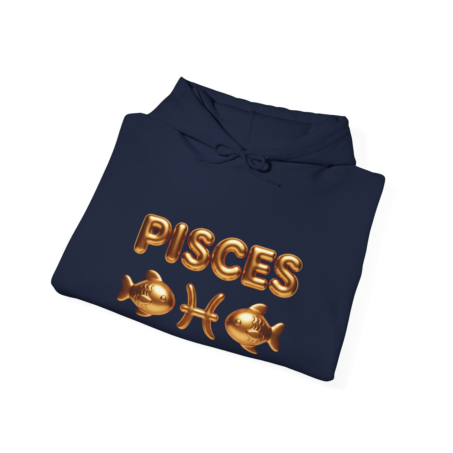 Pisces Zodiac Hoodie — Gold Astrological Sign Sweatshirt
