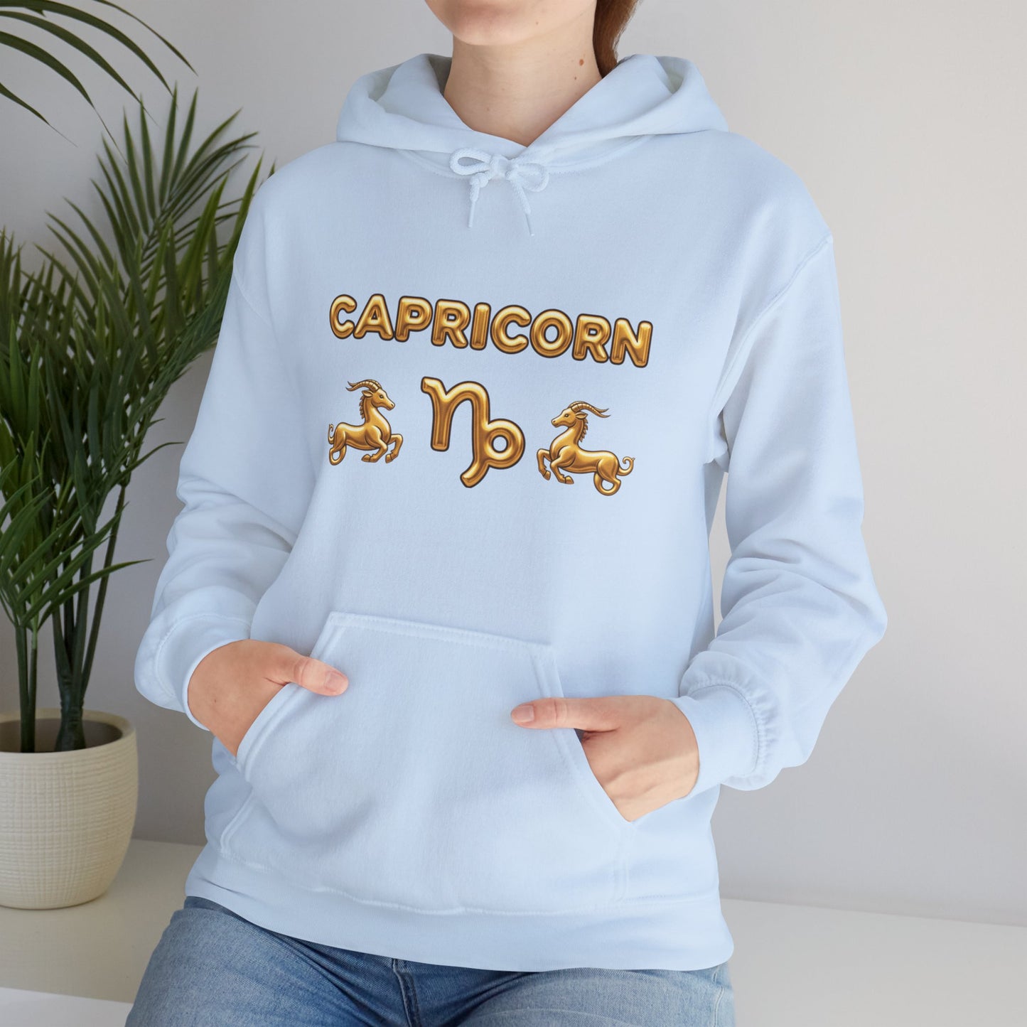 Capricorn Gold Zodiac Hoodie — Astrological Horoscope Sweatshirt