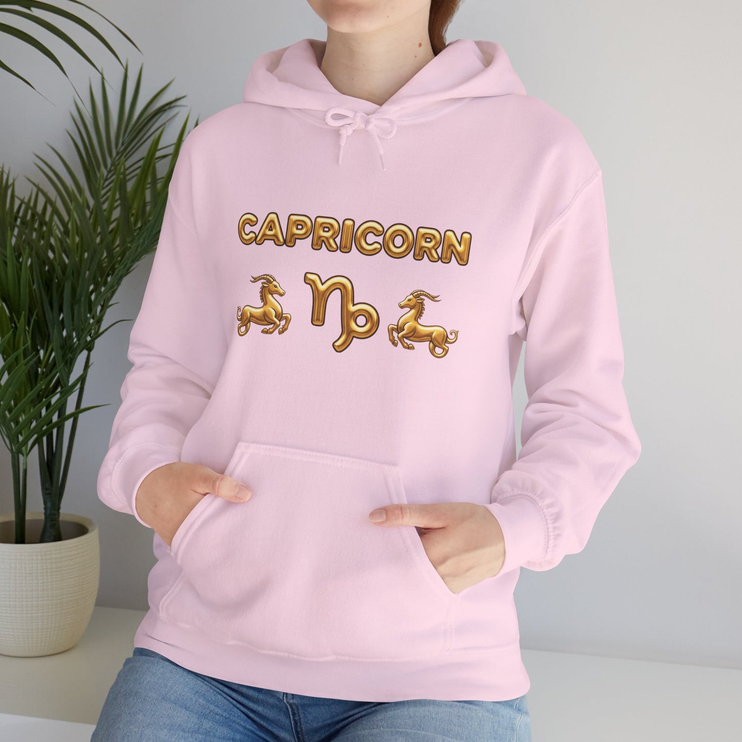 Capricorn Gold Zodiac Hoodie — Astrological Horoscope Sweatshirt
