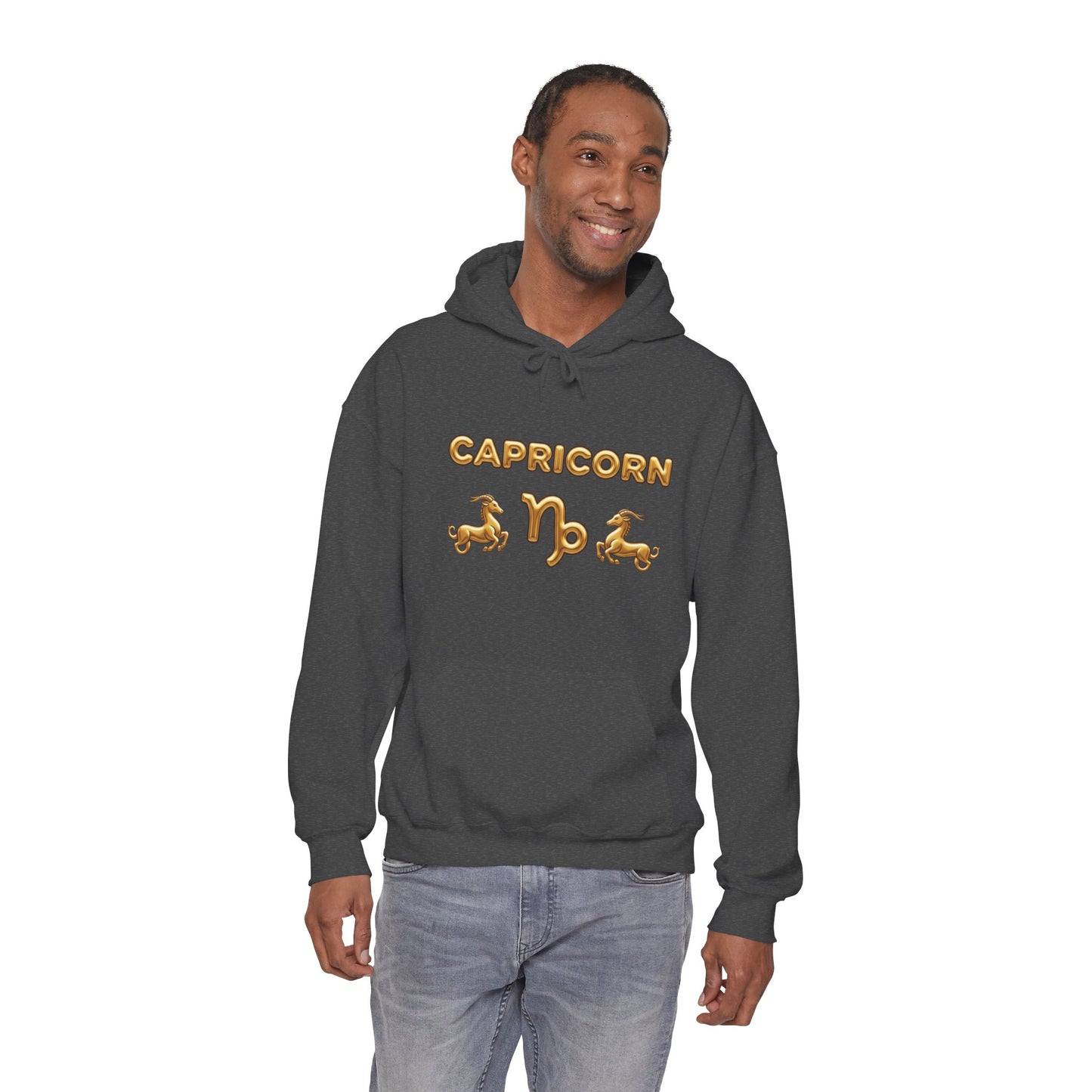Capricorn Gold Zodiac Hoodie — Astrological Horoscope Sweatshirt