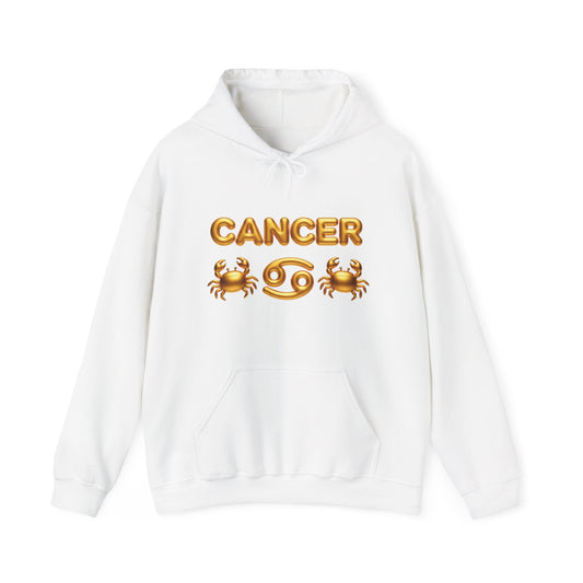 Cancer Zodiac Hoodie — Gold Crab Astrology Sweatshirt