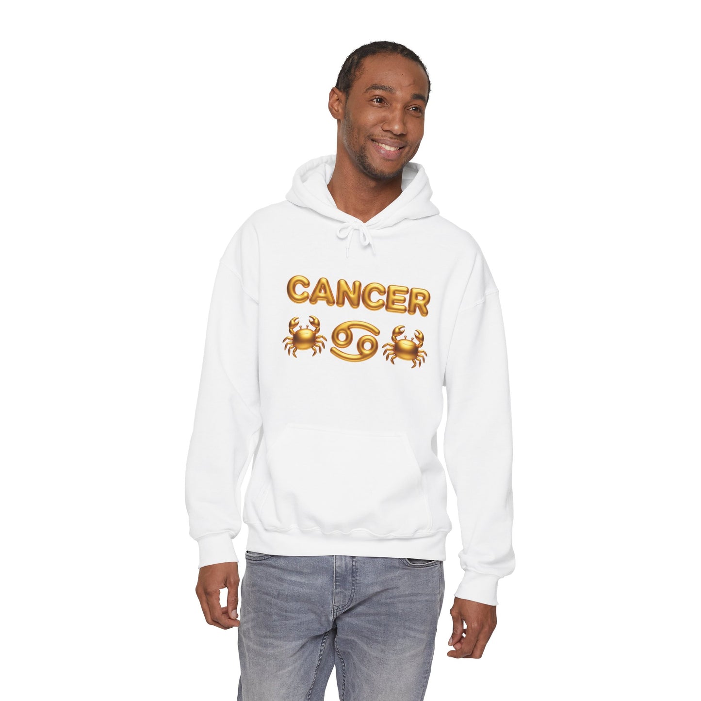 Cancer Zodiac Hoodie — Gold Crab Astrology Sweatshirt