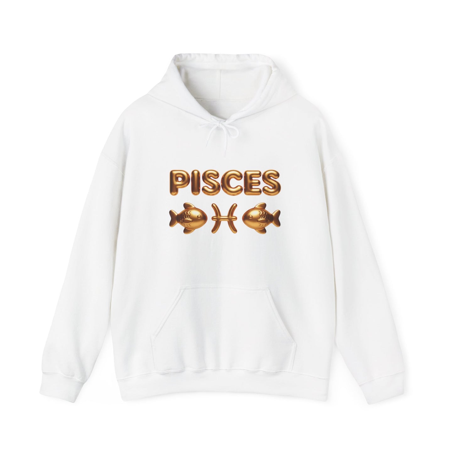 Pisces Zodiac Hoodie — Gold Astrological Sign Sweatshirt