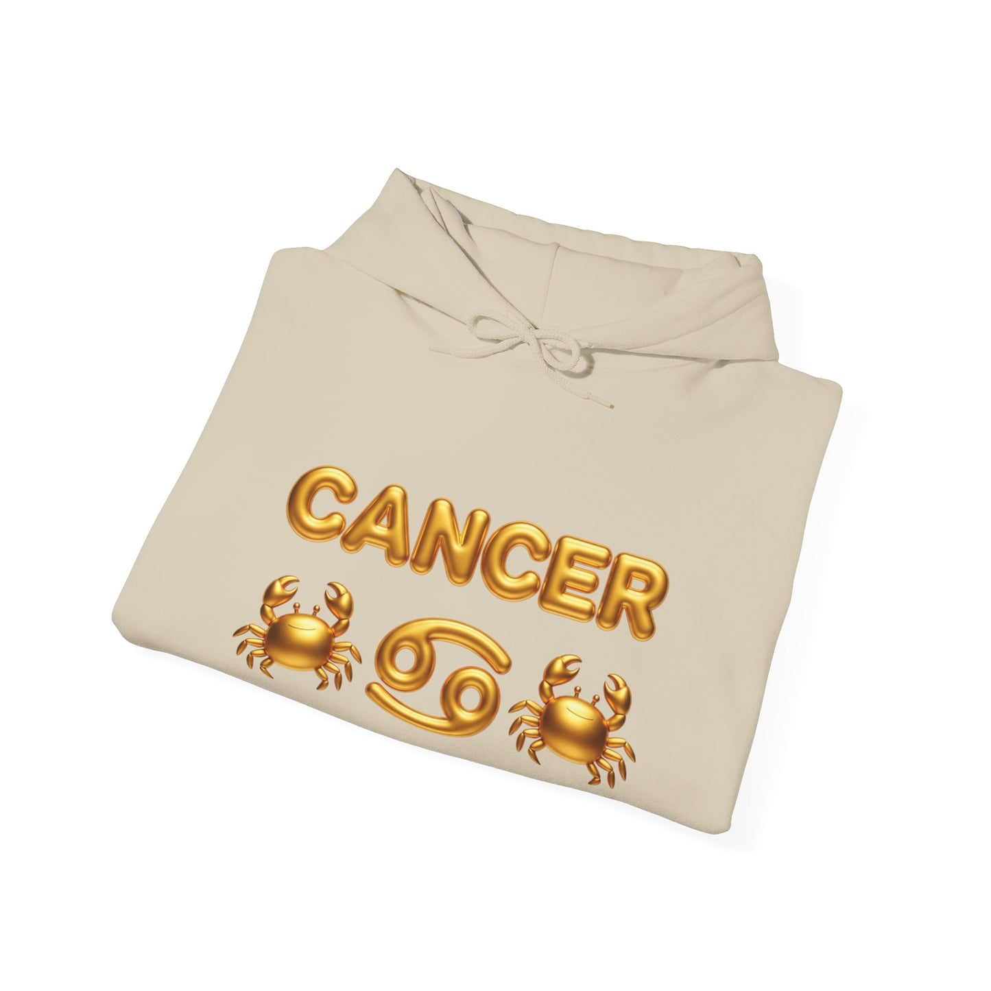 Cancer Zodiac Hoodie — Gold Crab Astrology Sweatshirt