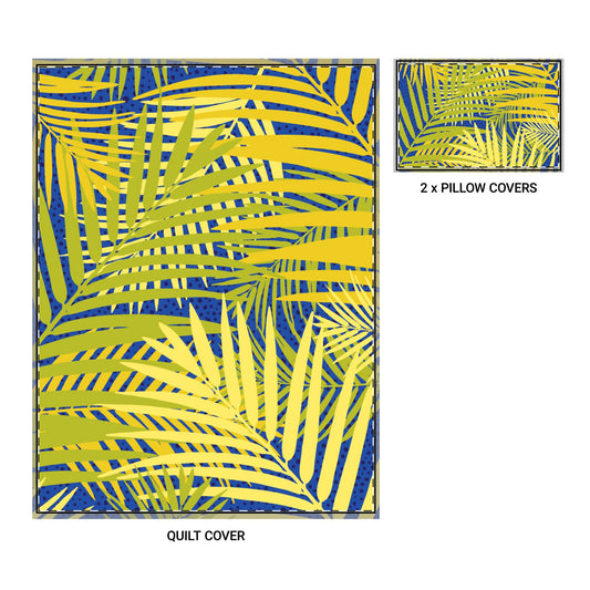 Tropical Palm Quilt Cover Set
