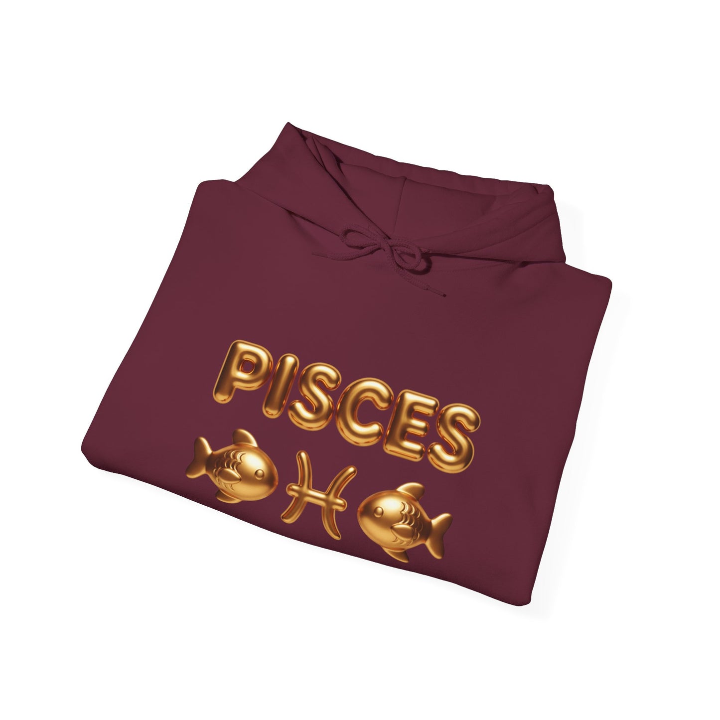 Pisces Zodiac Hoodie — Gold Astrological Sign Sweatshirt