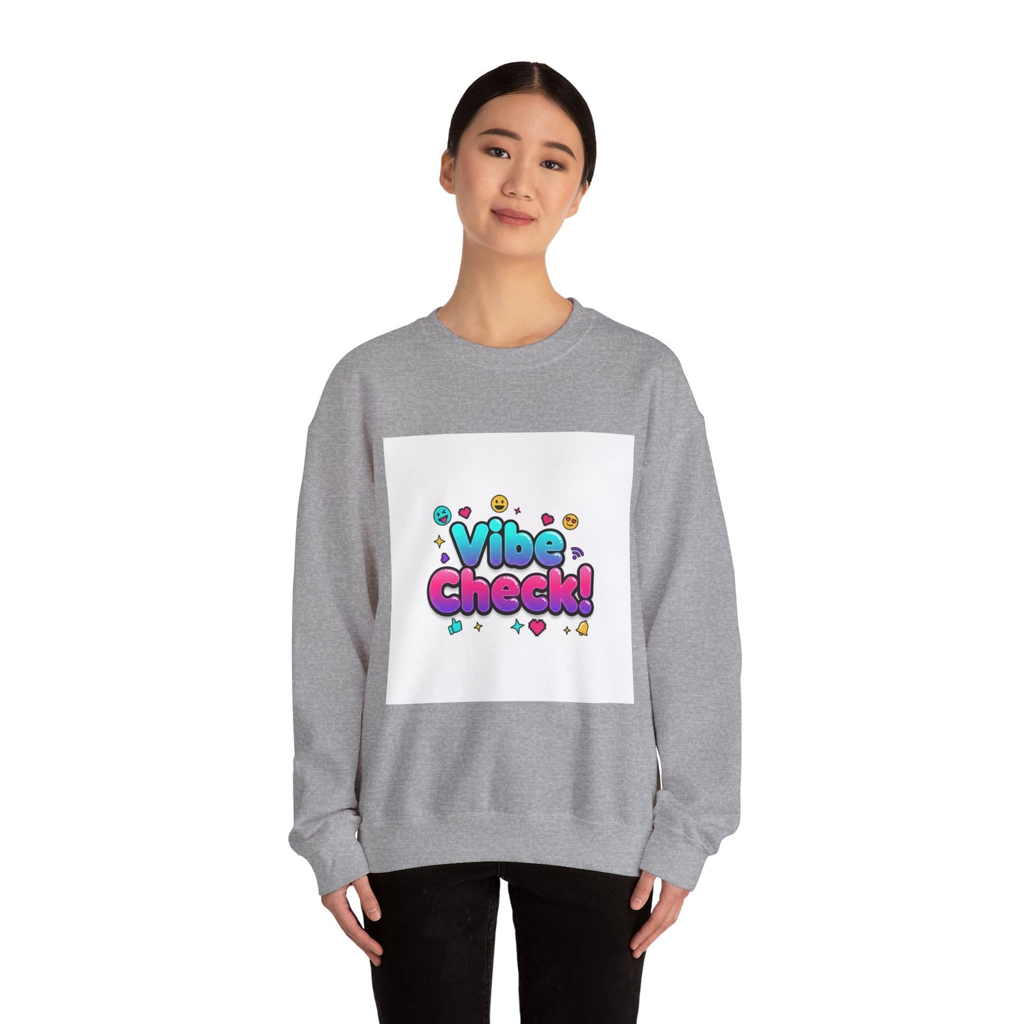 Vibe Check! Crewneck Sweatshirt | Gen-Z Slang, Meme Typography