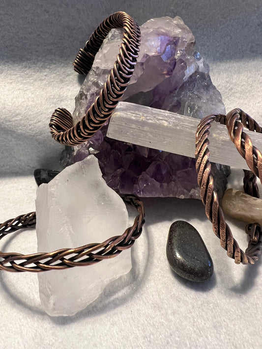 Various styled Pure Copper braclets