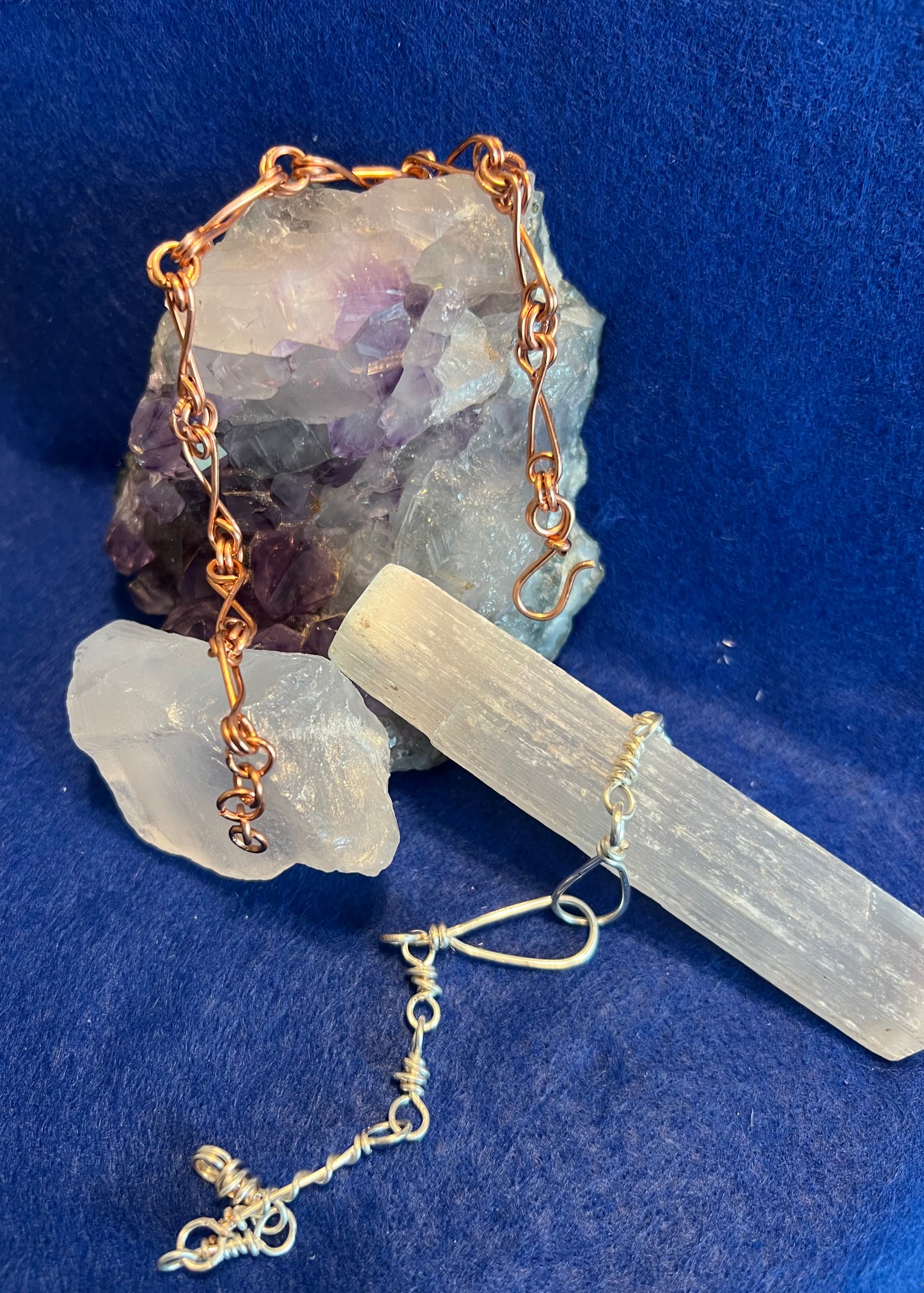 Pure Copper and Stainless Steel Anklets