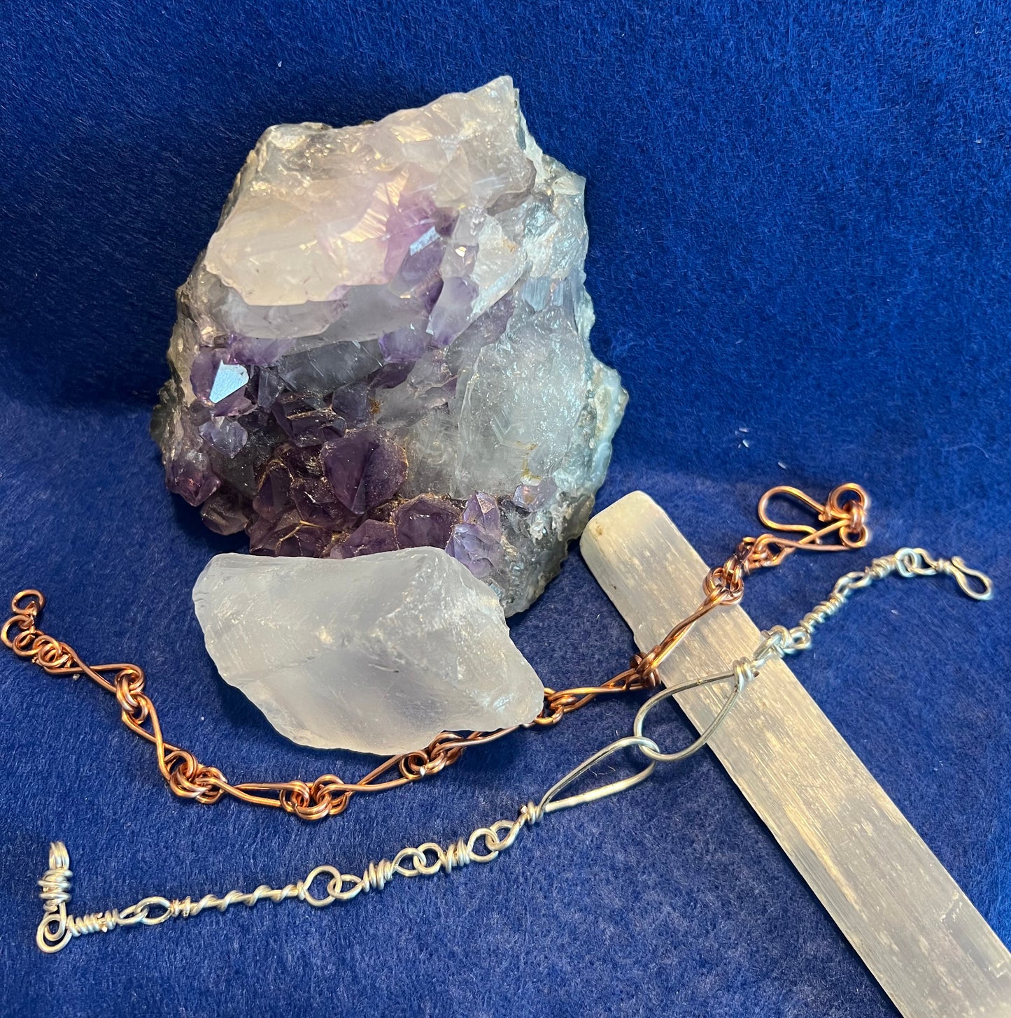 Pure Copper and Stainless Steel Anklets