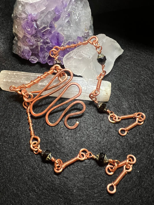 Pure Copper and Glass bead Component Necklace