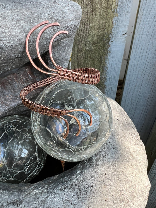Pure copper wire, weave wrist ￼ cuff